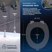 Toiletzitting Steen en gebladerte met soft close mechanisme - thumbnail