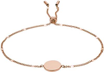Fossil JF02898791 Armband Narrow staal rosekleurig 16,5-19 cm