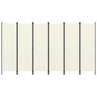 Kamerscherm met 6 panelen 300x180 cm crmewit - thumbnail