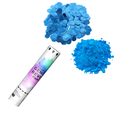 Confetti- en rookkanon (Blauw)