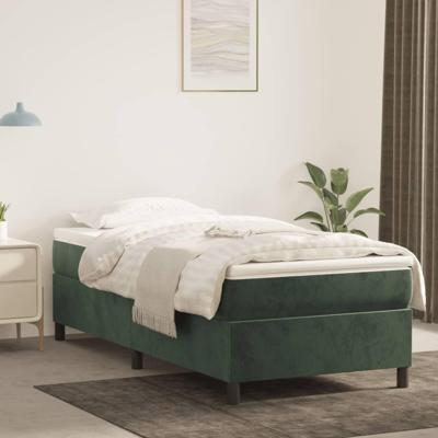 Bedframe zonder matras 90x190 cm fluweel donkergroen