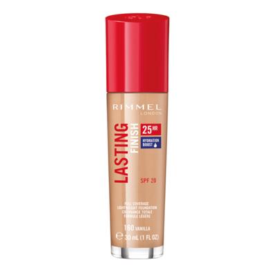 Rimmel Lasting Finish 25H Foundation With Comfort Serum 30 ml Pompflacon Vloeistof 160 Vanilla