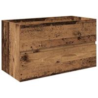 3-delige Badkamermeubelset bewerkt hout oud houtkleurig - thumbnail