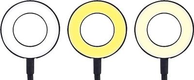 LED-selfiering met telefoonhouder