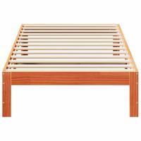 Bedframe zonder matras massief grenenhout wasbruin 80x200 cm - thumbnail