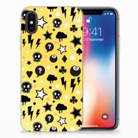 Silicone Back Case Apple iPhone X | Xs Punk Geel - thumbnail