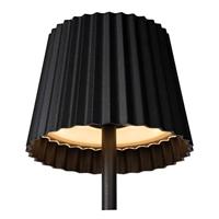 Lucide JUSTINE - Oplaadbare Tafellamp Binnen/Buiten - Accu/Batterij - LED Dimb. - 1x2W 2700K - IP54 - Met draadloos oplaadstation - Zwart - thumbnail