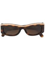 Chanel Pre-Owned skinny sunglasses - Brown - thumbnail