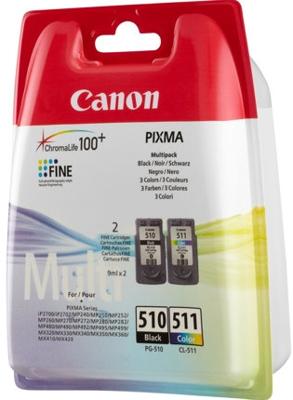 Canon PG-510/CL-511 inktcartridge 2 stuk(s) Origineel Normaal rendement Zwart, Cyaan, Magenta, Geel Canon PG-510/CL-511 inktcartridge 2 stuk(s) Origineel Normaal rendement Zwart, Cyaan, Magenta, Geel