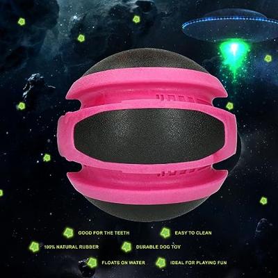 Dog Comets Jupiter - Ø14 cm - Hondenspeelgoed - Hondenbal - Stuiterend - TPR-Rubber - Roze/Zwart