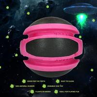 Dog Comets Jupiter - Ø14 cm - Hondenspeelgoed - Hondenbal - Stuiterend - TPR-Rubber - Roze/Zwart - thumbnail