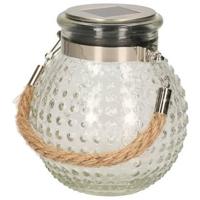 Anna's collection Solar lantaarn glas - transparant - bubbel - 10 x 12 - thumbnail
