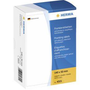 Frankeeretiket herma 4321 dubbel 140x50mm 500st Frankeeretiket herma 4321 dubbel 140x50mm 500st
