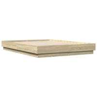 Bedframe bewerkt hout sonoma eikenkleurig 160x200 cm - thumbnail