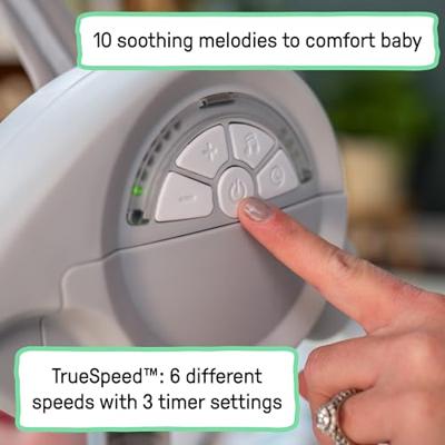 INGENUITY EndlessBloom Opvouwbare Elektrische Babyschommel, Speelboog, Schommelinstellingen, Timer, Kantelfunctie INGENUITY EndlessBloom Opvouwbare Elektrische Babyschommel, Speelboog, Schommelinstellingen, Timer, Kantelfunctie