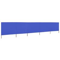 VidaXL Windscherm 5-panelen 600x80 cm stof azuurblauw - thumbnail