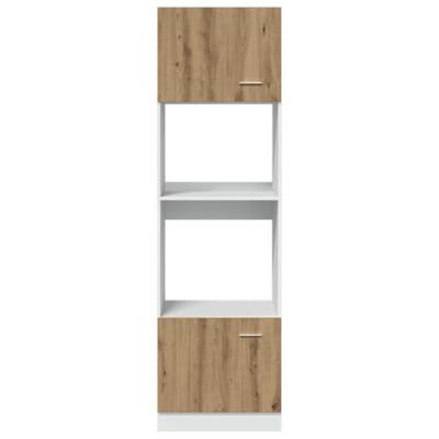 Magnetronkast Lyon 60x57x207 cm bewerkt hout ambachtelijk eiken