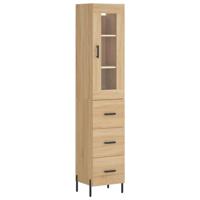 Hoge kast 34,5x34x180 cm bewerkt hout sonoma eikenkleurig - thumbnail