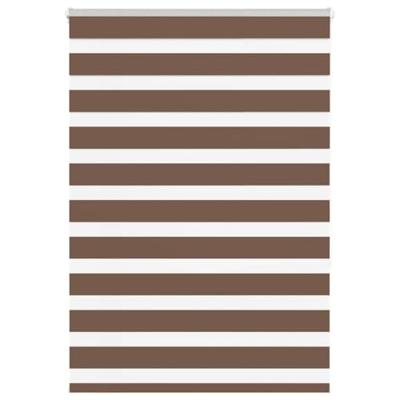 VidaXL Zebra rolgordijn 100x150 cm stofbreedte 95,9 cm polyester bruin VidaXL Zebra rolgordijn 100x150 cm stofbreedte 95,9 cm polyester bruin