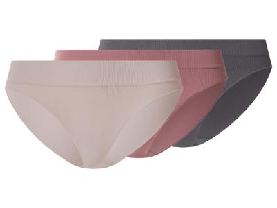 esmara Set van 3 geribde dames onderbroeken (grijs/roze/beige, S (36/38)) esmara Set van 3 geribde dames onderbroeken (grijs/roze/beige, S (36/38))