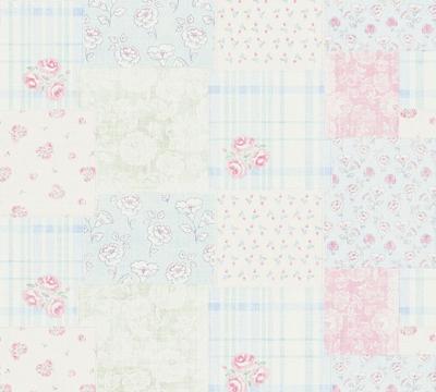 AS Creation Maison Charme - Blauw - Patchwork - 390661