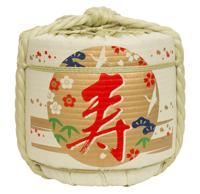 Japanse Decoratieve Sake Ton - Tobitsuru - 63 x 63 cm - thumbnail