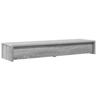 Monitorstandaard met lades 100x27x15 cm hout grijs sonoma eiken - thumbnail