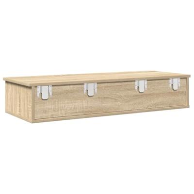 Wandschap met lades 100x37,5x19 cm bewerkt hout sonoma eiken Wandschap met lades 100x37,5x19 cm bewerkt hout sonoma eiken