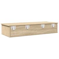 Wandschap met lades 100x37,5x19 cm bewerkt hout sonoma eiken - thumbnail