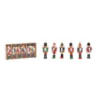 Nootkraker 3x9x2 cm van hout, bont, set van 6 (B/H/D) 21x10x3 cm - thumbnail