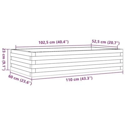 Plantenbak 110x60x23 cm massief grenenhout