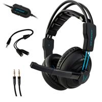 Gaming headset - Bedraad - ERAZER - MD 88640 Gaming Headset - PC of console - Zwart/Blauw - thumbnail