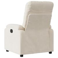 Fauteuil verstelbaar microvezelstof beige - thumbnail
