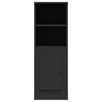 Hoge kast 36x35,5x103,5 cm bewerkt hout zwart - thumbnail