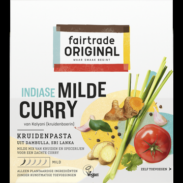 Fairtrade Original Indiase Milde Curry Kruidenpasta 75 g bij Jumbo