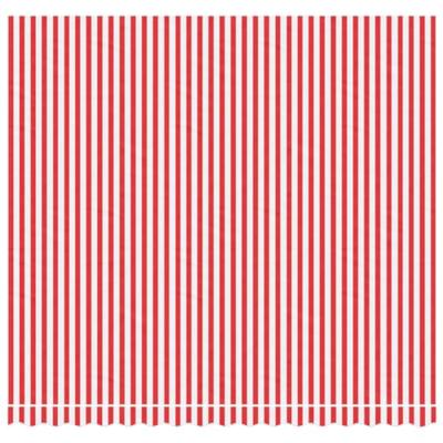 VidaXL Vervangingsdoek voor luifel gestreept 4x3,5 m rood en wit
