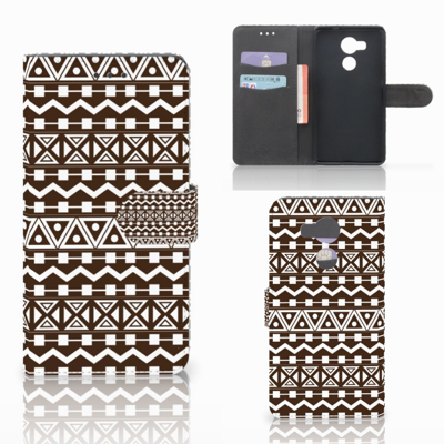 Huawei Mate 8 Telefoon Hoesje Aztec Brown