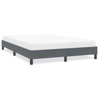 Bedframe zonder matras 160x210 cm fluweel donkergrijs - thumbnail