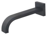 Wiesbaden Wastafelkraan Uitloop Vierkant 21,6 cm Mat Zwart - thumbnail