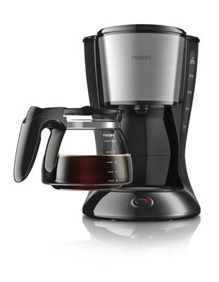 Philips Home Daily Collection HD7462/20 Koffiezetapparaat Zwart, Metaal Capaciteit koppen: 15 Glazen kan - thumbnail