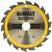 DeWALT Cirkelzaagblad voor Hout | Construction | Ø 184mm Asgat 30mm 18T - DT1941-QZ - thumbnail