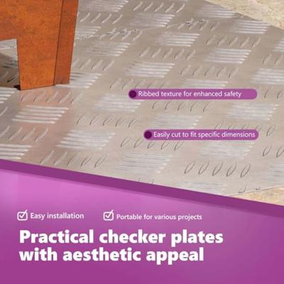 VidaXL Trap tread rechthoekig 2 pcs zilver 90 x 50 cm aluminium