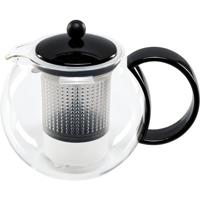 bodum ASSAM F/PLST 1 Liter Theekoker Transparant, Zwart - thumbnail