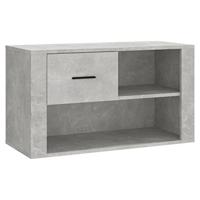 VidaXL Schoenenkast 80x35x45 cm bewerkt hout betongrijs - thumbnail