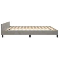 Bedframe zonder matras 160x200 cm fluweel lichtgrijs - thumbnail