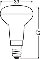 OSRAM HOMELIGHTING 4058075433243 LED-lamp Energielabel F (A - G) E14 Reflector 1.5 W = 25 W Warmwit (Ø x h) 39 mm x 67 mm 1 stuk(s) - thumbnail