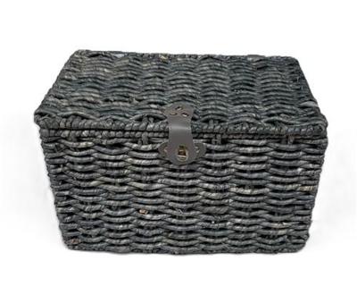 Bakkersmand blauwgrijs medium 40x26x25 met deksel