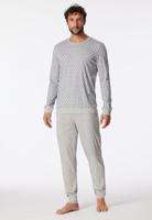 Schiesser Schiesser Pyjama Long grey melange 181172 48/S - thumbnail