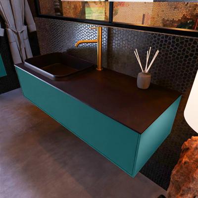 Badkamermeubelset Mondiaz Erin 120 cm met 1 Lade met RIDGE Wastafel Links Urban met 1 kraangat Greeploos Mat Smag Badkamermeubelset Mondiaz Erin 120 cm met 1 Lade met RIDGE Wastafel Links Urban met 1 kraangat Greeploos Mat Smag