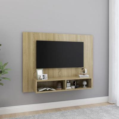 Tv-wandmeubel 120x23,5x90 cm bewerkt hout sonoma eikenkleurig